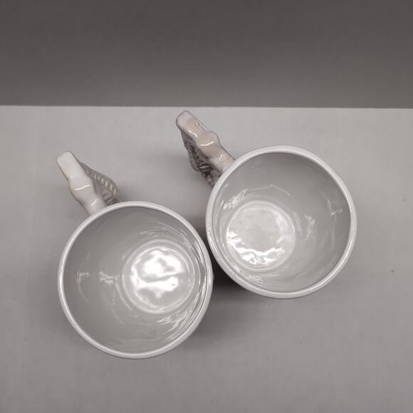 Pier 1 Imports Handpainted Earthenware Mug Seahorse Beach Sea Shell Nautical - Picture 6 of 8